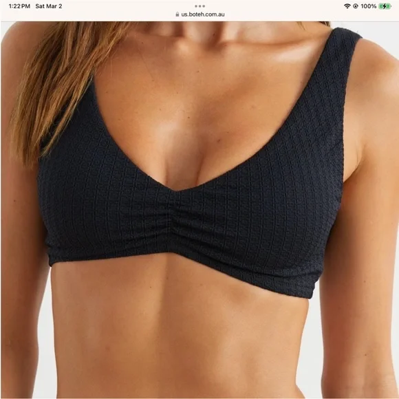 Free People Boreh Black Ribbed Bikini Set - Picture 2 of 9